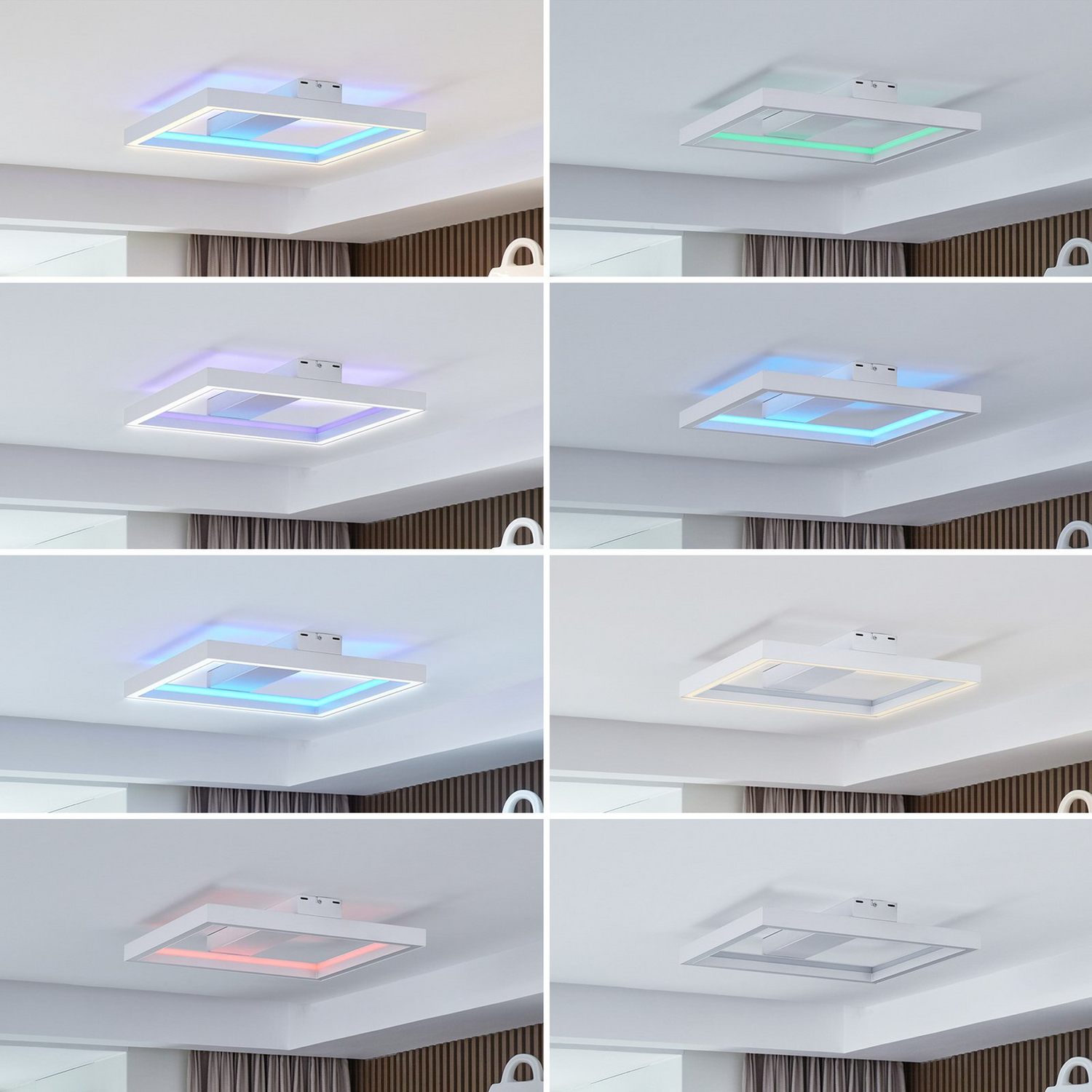 Lucande Smart Led Deckenleuchte Tjado Deckenlampe Deckenlicht 50 Cm Weiß Rgbw B-Ware - 4251911766011