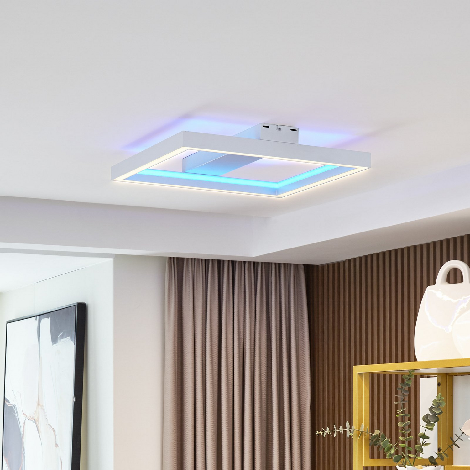 Lucande Smart Led Deckenleuchte Tjado Deckenlampe Deckenlicht 50 Cm Weiß Rgbw B-Ware - 4251911766011