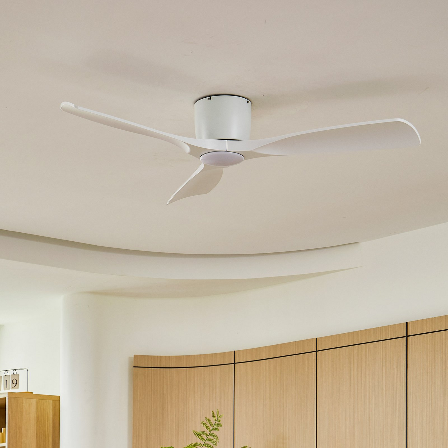 B-Ware Deckenventilator Ventilator Lampe Led Smart Lucande Moneno Weiß Wlan Tuya App