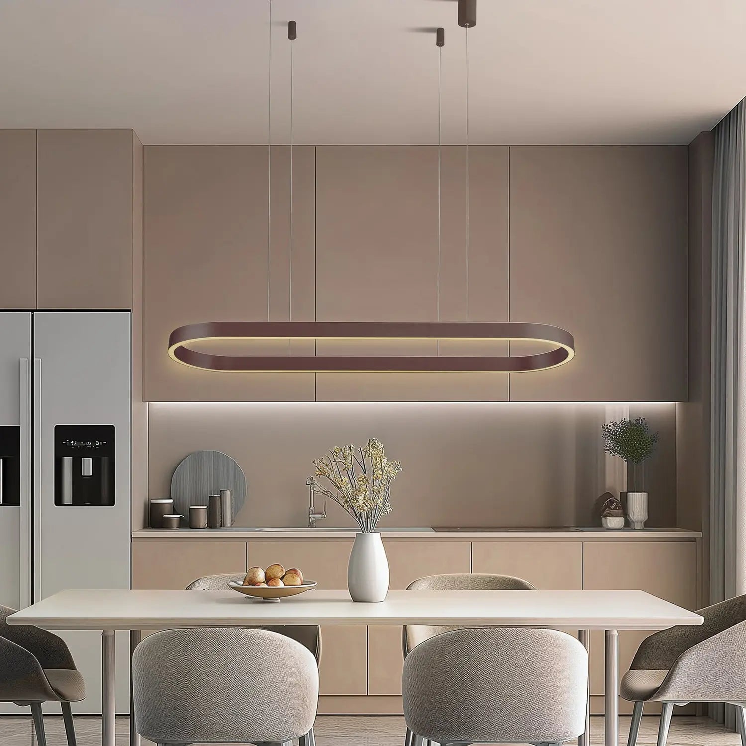 B-Ware Lucande Pendelleuchte Hängeleuchte Led Smart Kaffee Tuya Fernbedienung Cct929