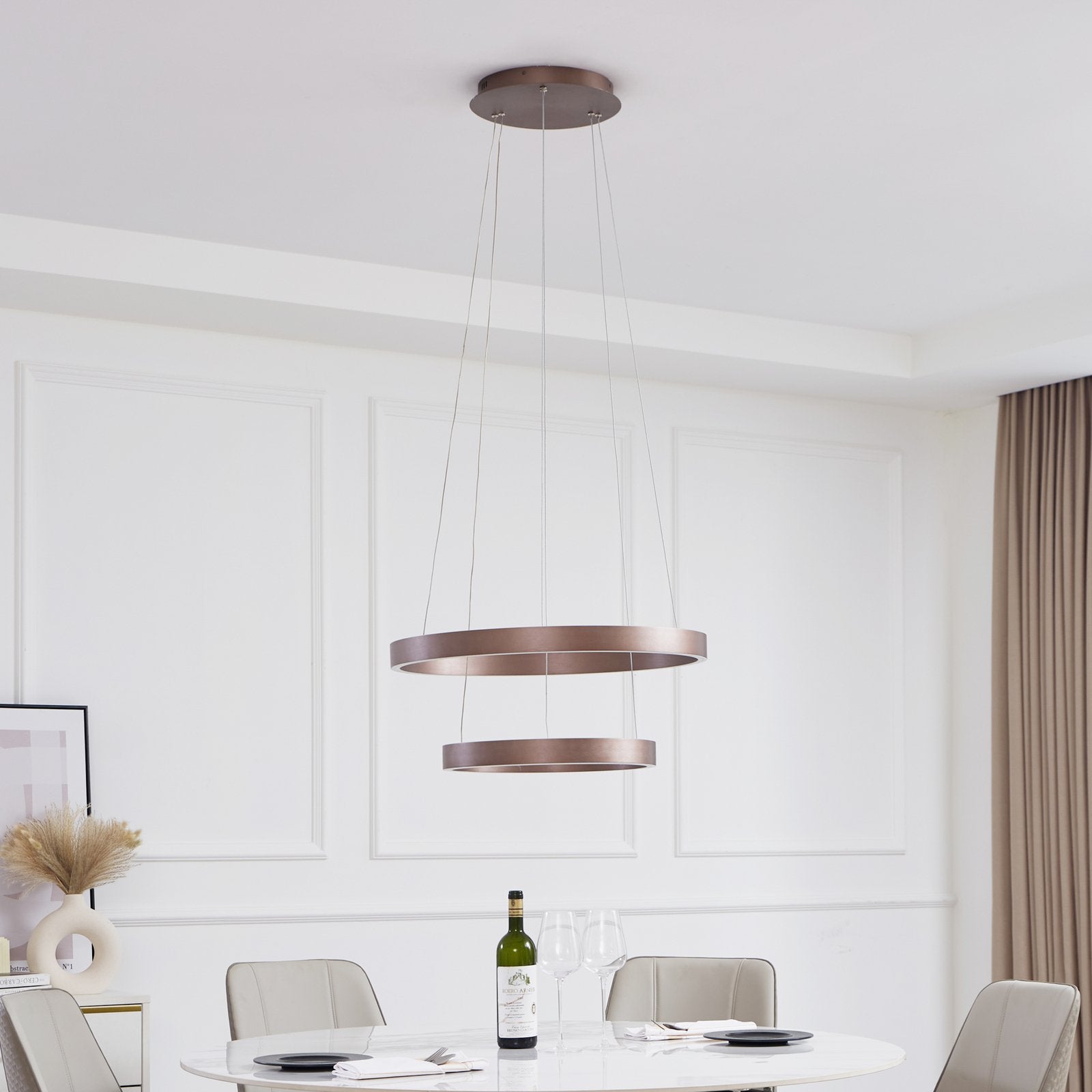 Lucande Smart LED-Hängeleuchte Yonam kaffee Tuya Hängelampe Lampe Leuchte Spot - 4251911778403