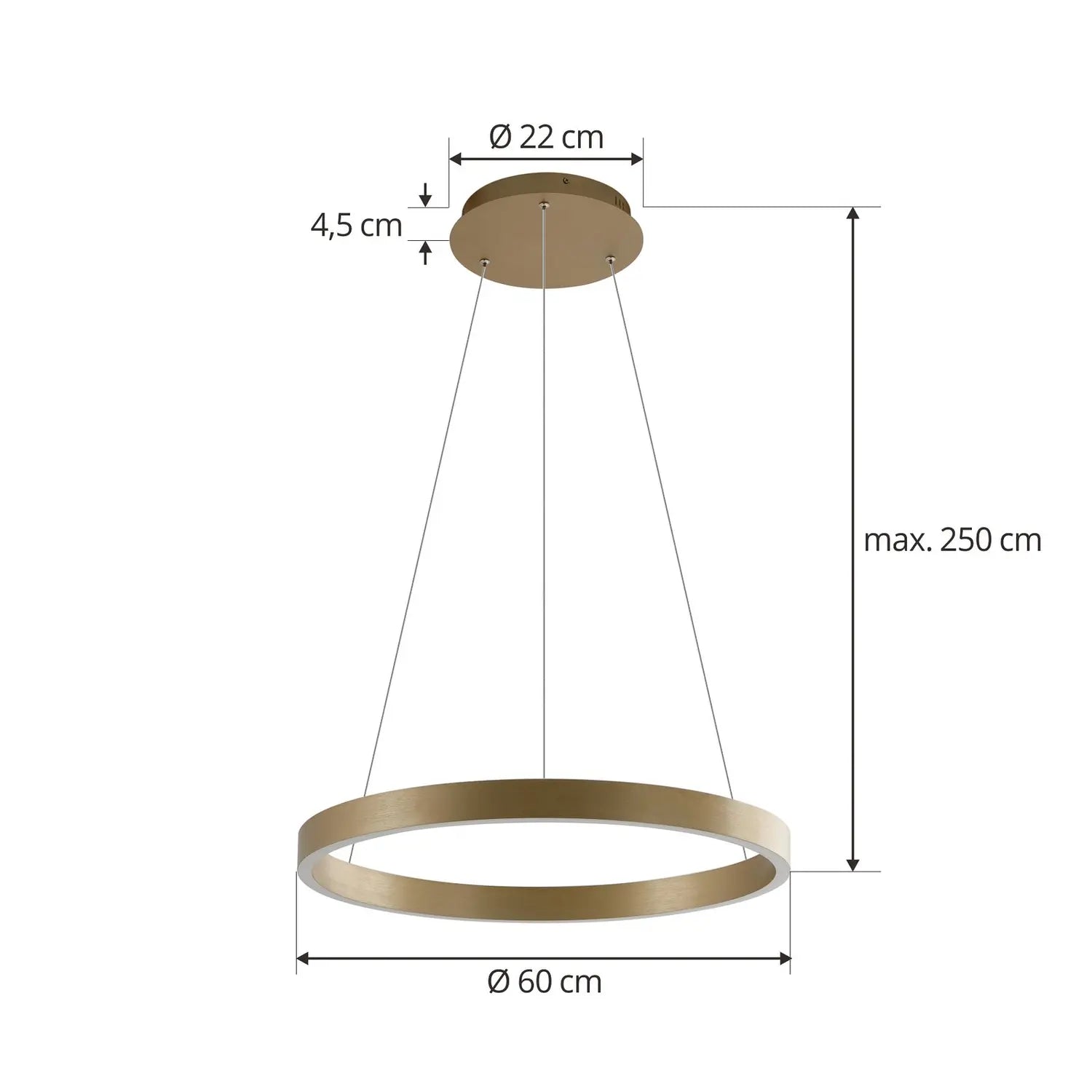 B-Ware Lucande Pendelleuchte Hängeleuchte Led Smart Wlan Gold Fernbedienung Tuya App466