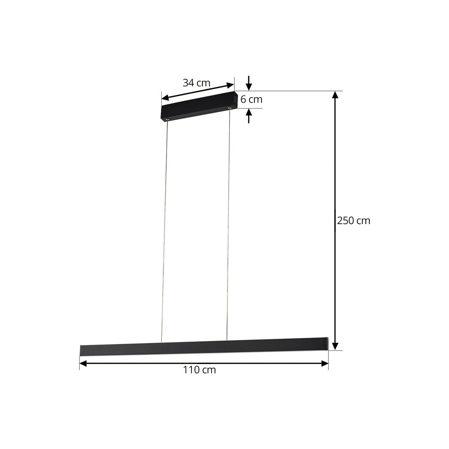 B-Ware Lucande Smart Led Hängeleuchte Pendellampe Mylosh Schwarz Cct Tuya59 - 4255830900341