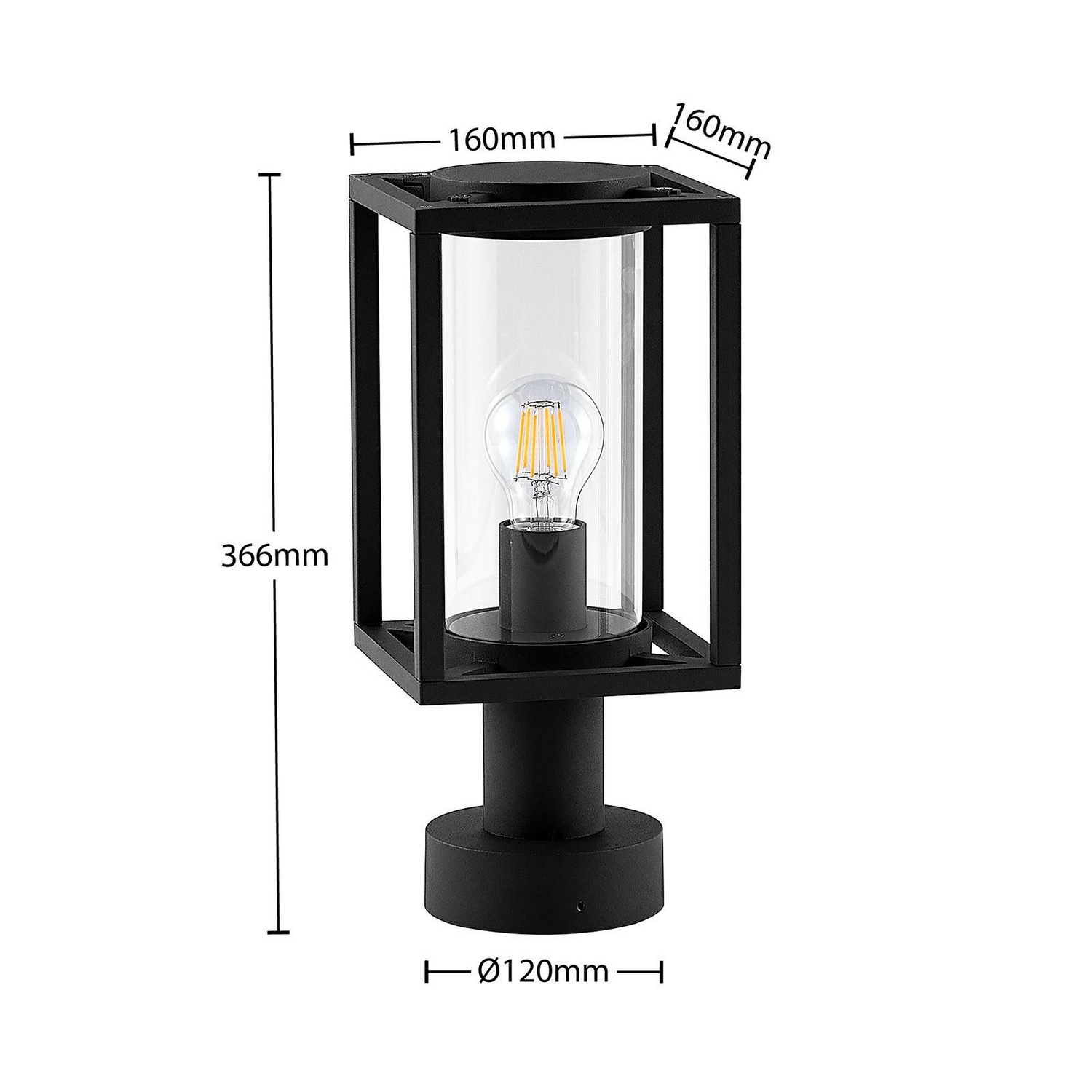 B-Ware Lucande Ferda Sockelleuchte Gartenleuchte Außenleuchte Dekoleuchte E27 Grafit - 4251096576153