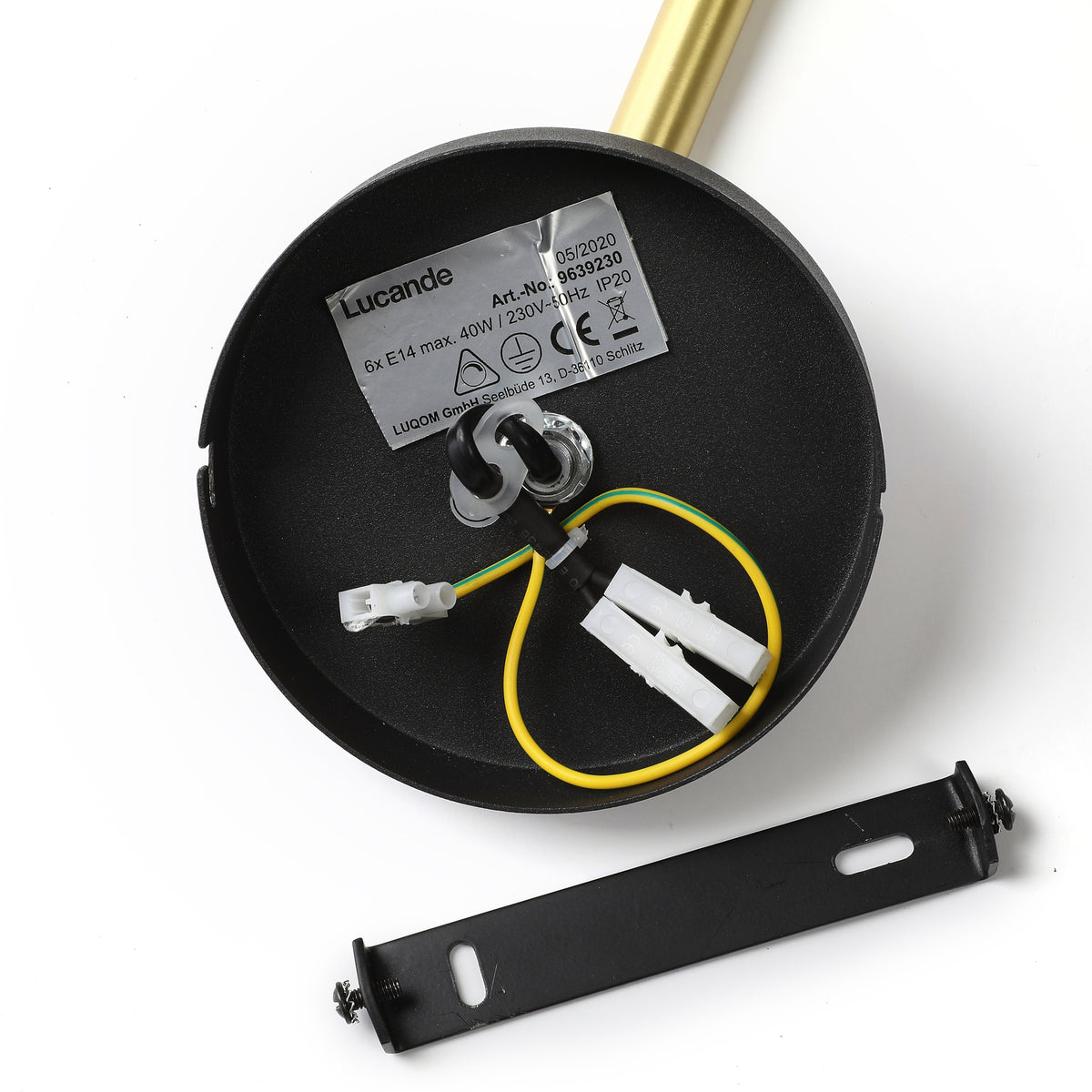 Lucande Sotiana Hängeleuchte Hängeleuchte Leuchte Lampe E14 6 Glaskugeln messing - 4251096579246