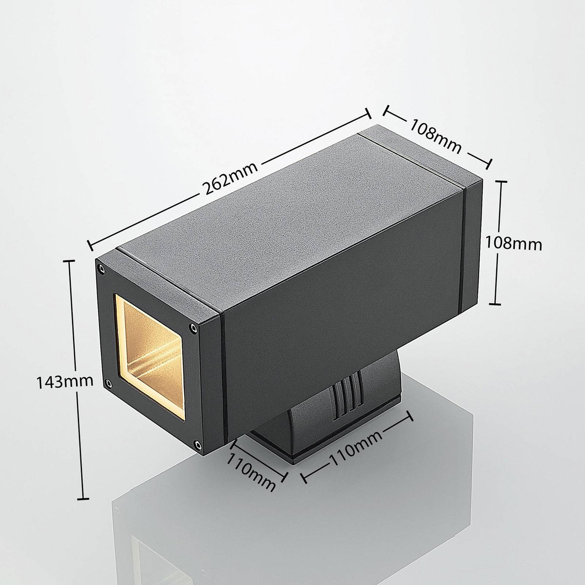 Lucande Stani Außenwandleuchte Wandleuchte Außenlampe 2-flammig E27 dunkelgrau - 4251096569353