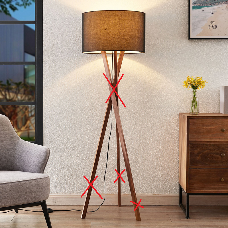 Lucande Auriane Tripod Stehlampe Standleuchte Stehleuchte Lampe Siehe Text/Foto B-Ware - 4251096577822