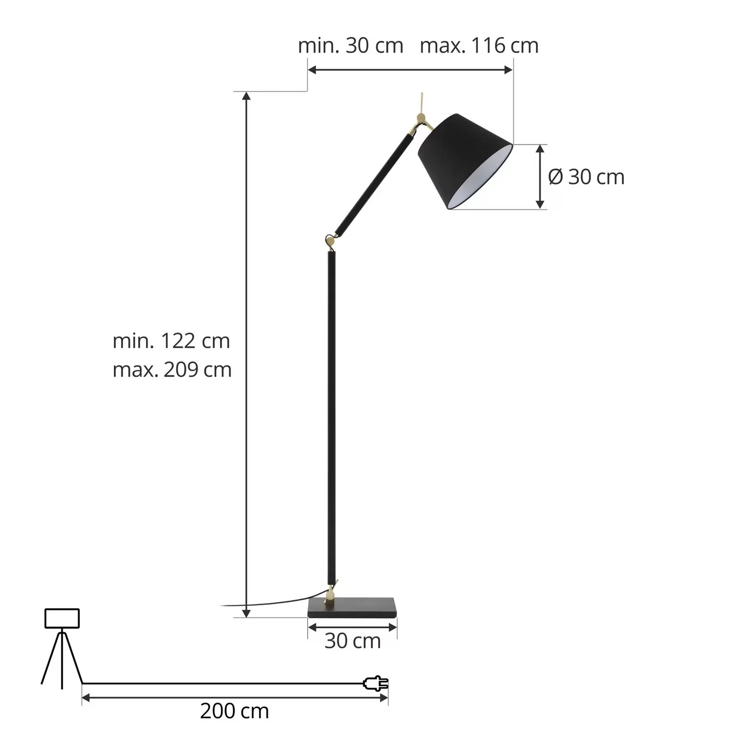 Lucande Marvaine Stehlampe Stehleuchte Lampe Leuchte Standleuchte Standlicht B-Ware - 4251911778885