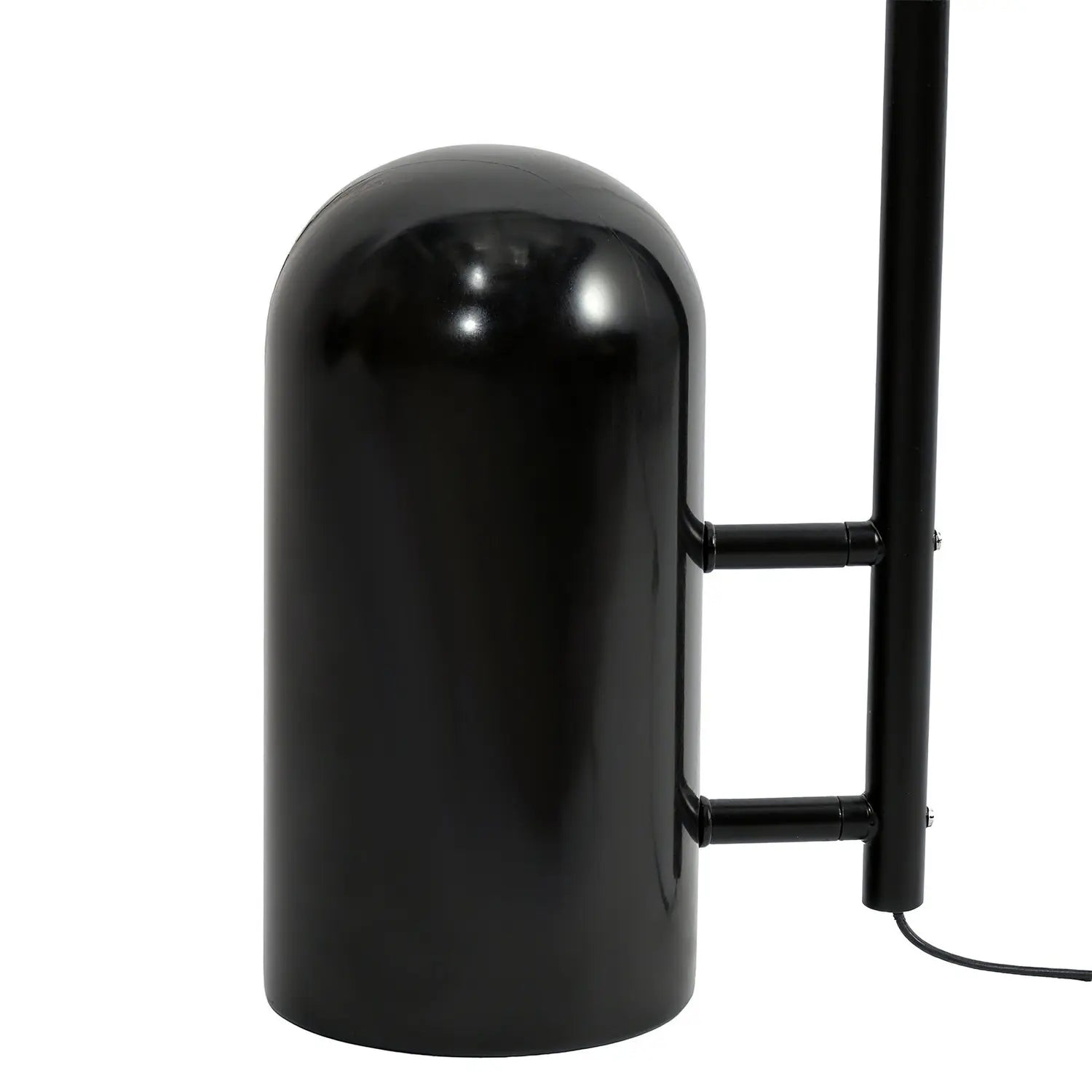 B-Ware Lucande Stehleuchte Lampe Alviero Schwarz Metall Marmor 157 Cm