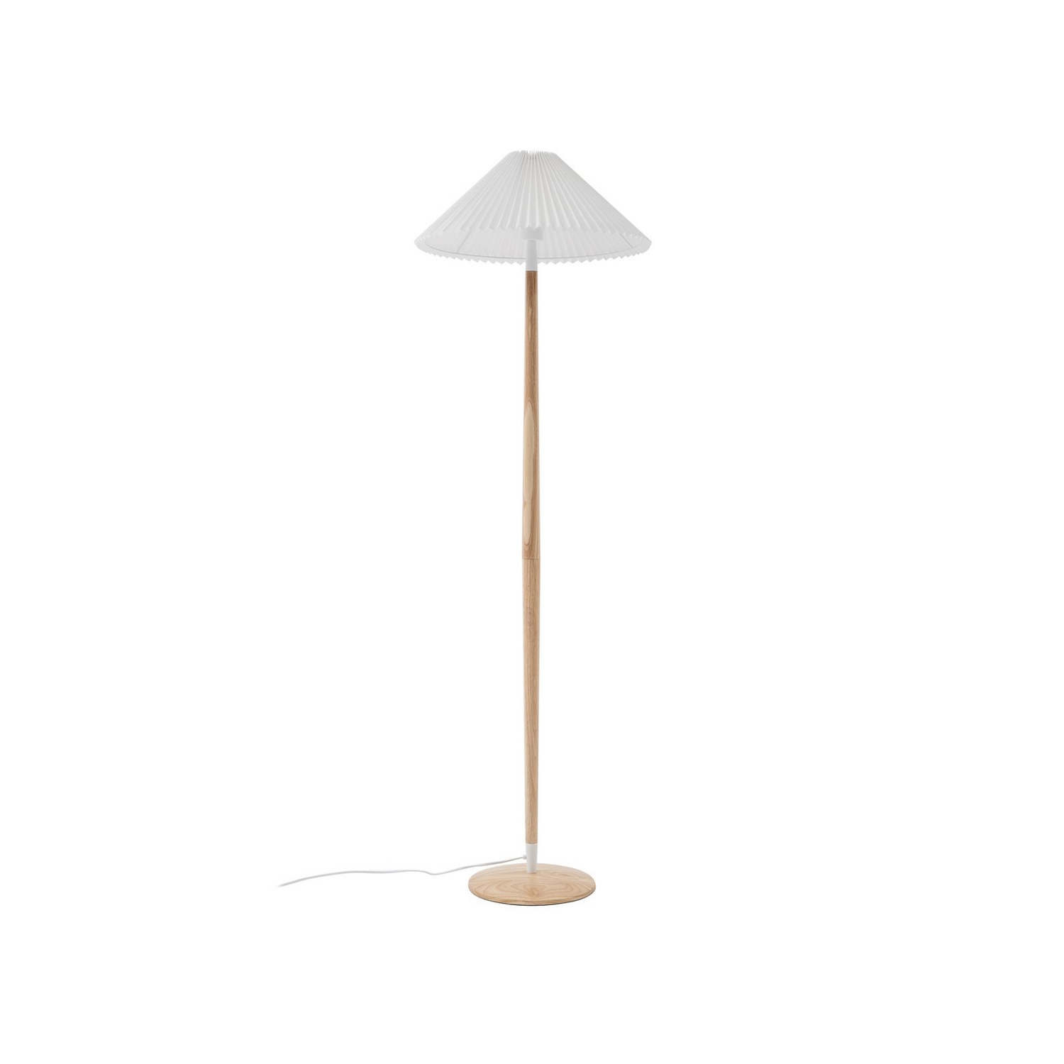 B-Ware Lucande Stehleuchte Ellorin Stehlampe Standleuchte Lampe Weiß Holz ø 47,5 Cm E27 - 4251911777024