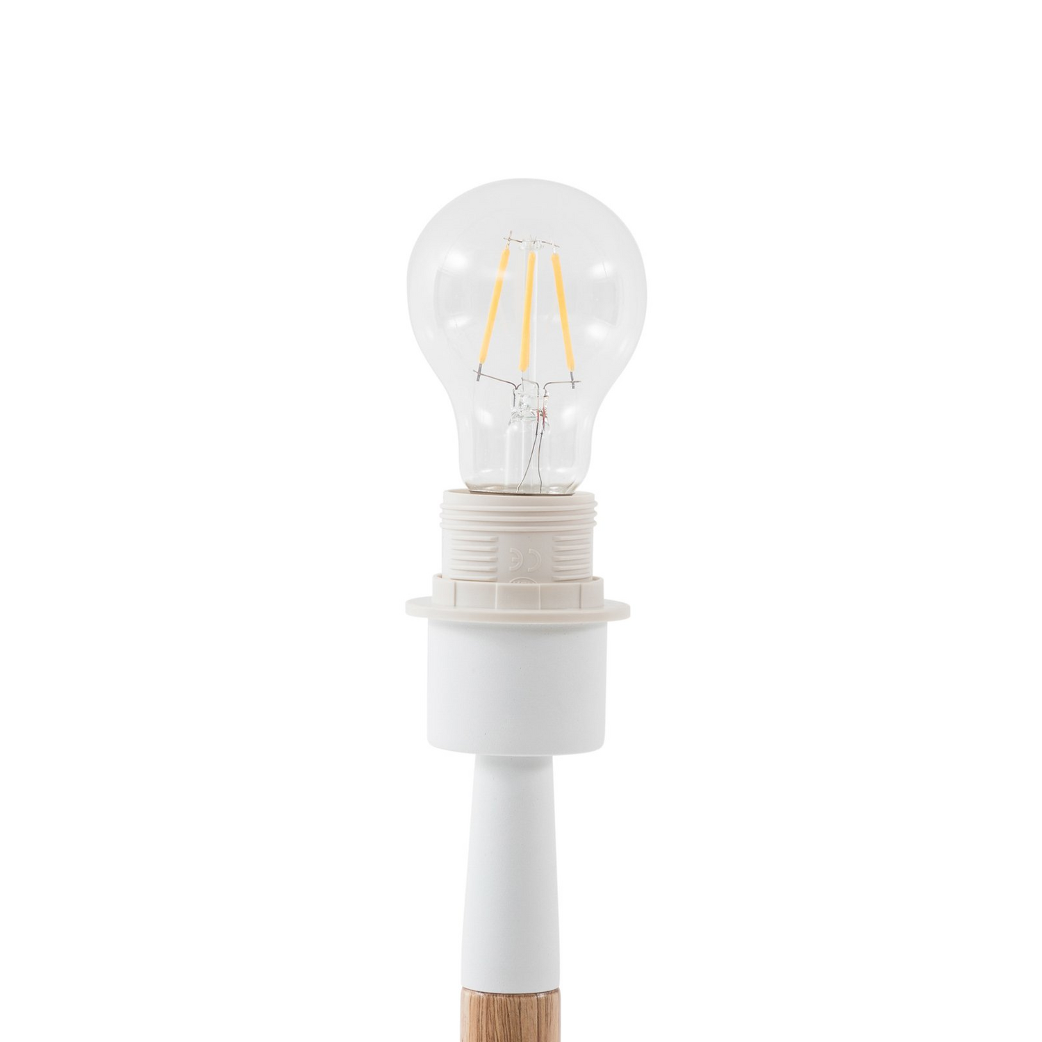 B-Ware Lucande Stehleuchte Ellorin Stehlampe Standleuchte Lampe Weiß Holz ø 47,5 Cm E27 - 4251911777024