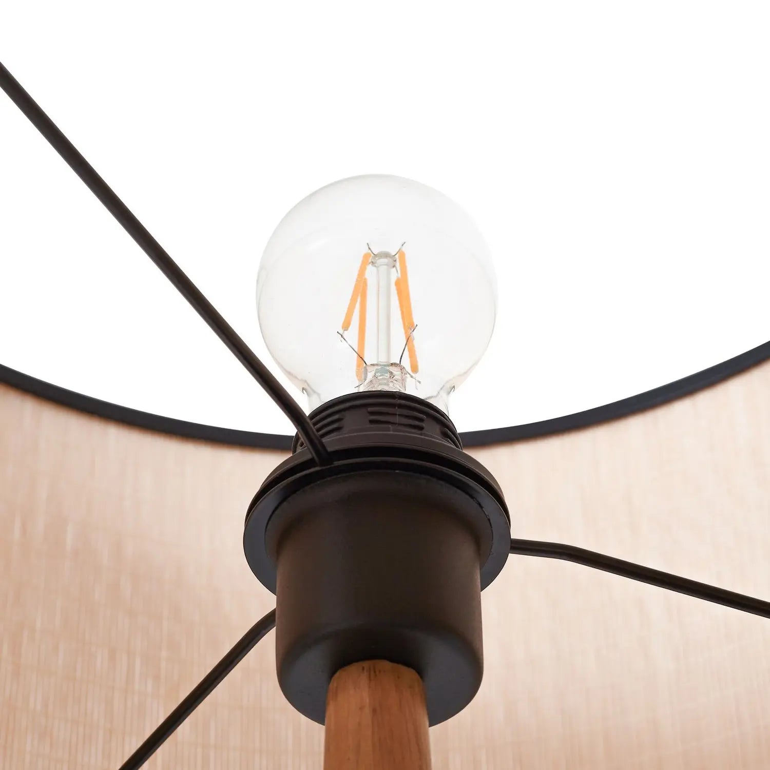 B-Ware Lucande Stehleuchte Lampe Fabrena Naturfarben Bambus Höhe 138cm E27 Led Leuchte - 4255830904318