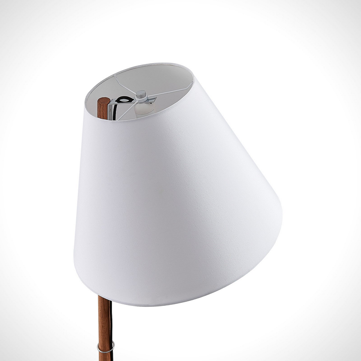 Lucande Jinda Stehlampe Stehleuchte Lampe Leuchte Holzgestell Design Stoff Weiß B-Ware - 4251096593457