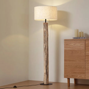 B-Ware Lucande Stehleuchte Lampe Jorvan Creme Eukalyptus Leinen Stehlampe Leuchte Spot