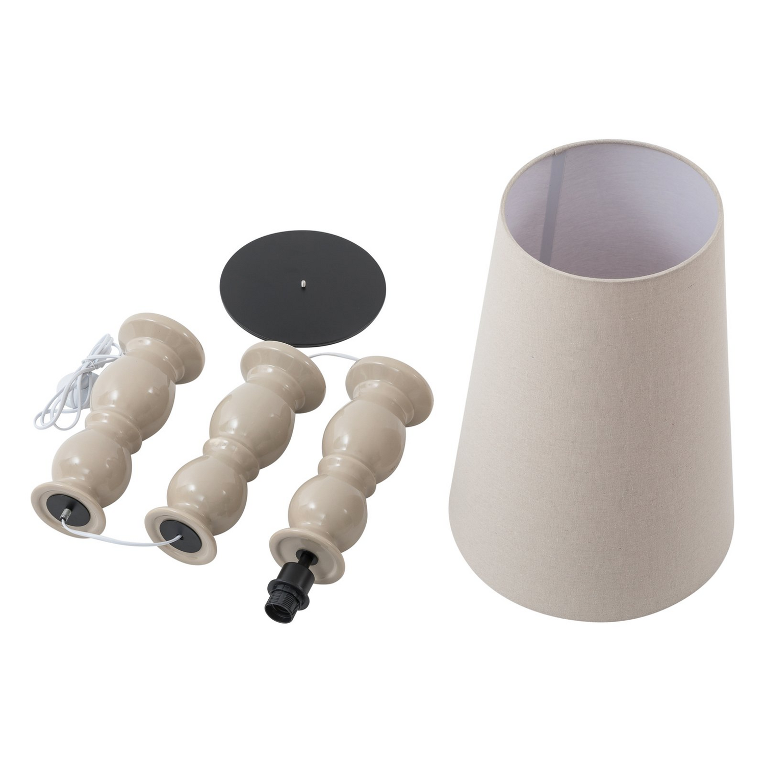 B-Ware Lucande Stehleuchte Lyndorin Beige Keramik 150 Cm Stehlampe Lampe Leuchte Spot - 4251911776843