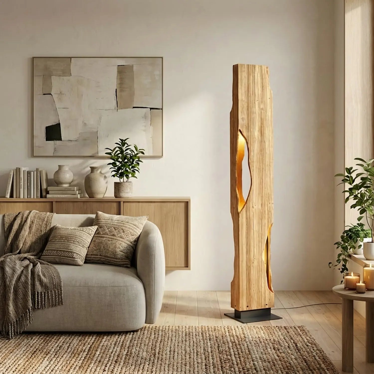 B-Ware Lucande Stehleuchte Standlampe Holz Tarry Leuchte Schalter Kabel Ingo Thiele - 4255830906237