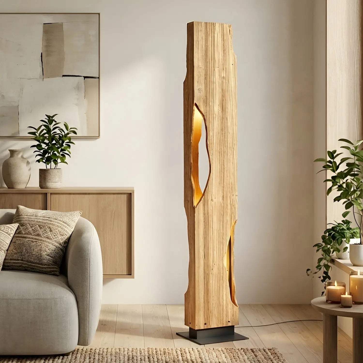 B-Ware Lucande Stehleuchte Standlampe Holz Tarry Leuchte Schalter Kabel Ingo Thiele - 4255830906237