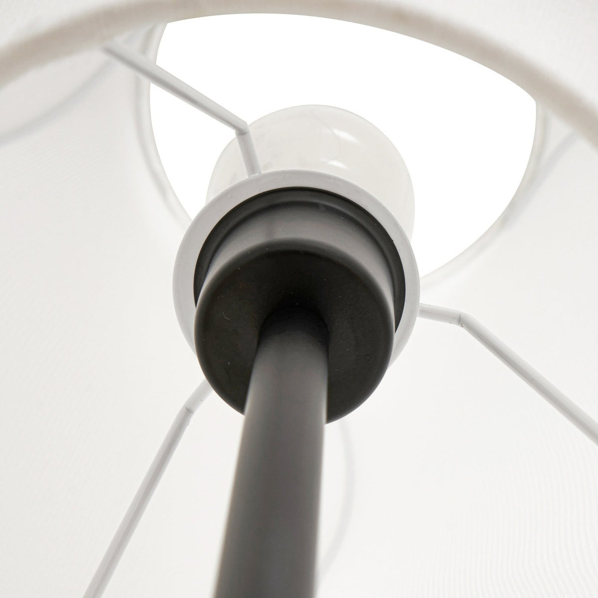 Lucande Stehleuchte Stehlampe Tovina Textil weiß Höhe 165 cm Wohnzimmerlampe - 4255830901133