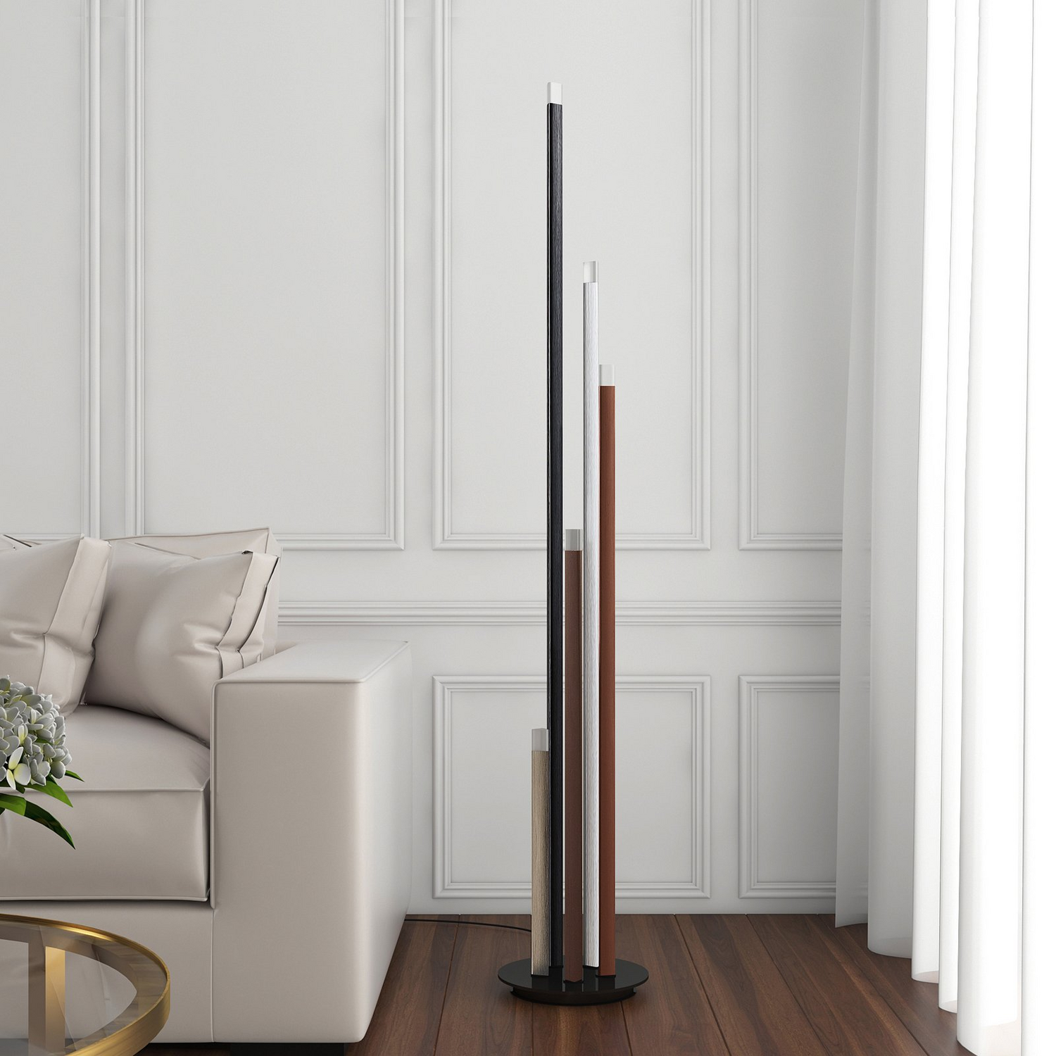 B-Ware Lucande Stoika Led Stehleuchte Standleuchte Stehlampe Wohnzimmerlampe Leselampe