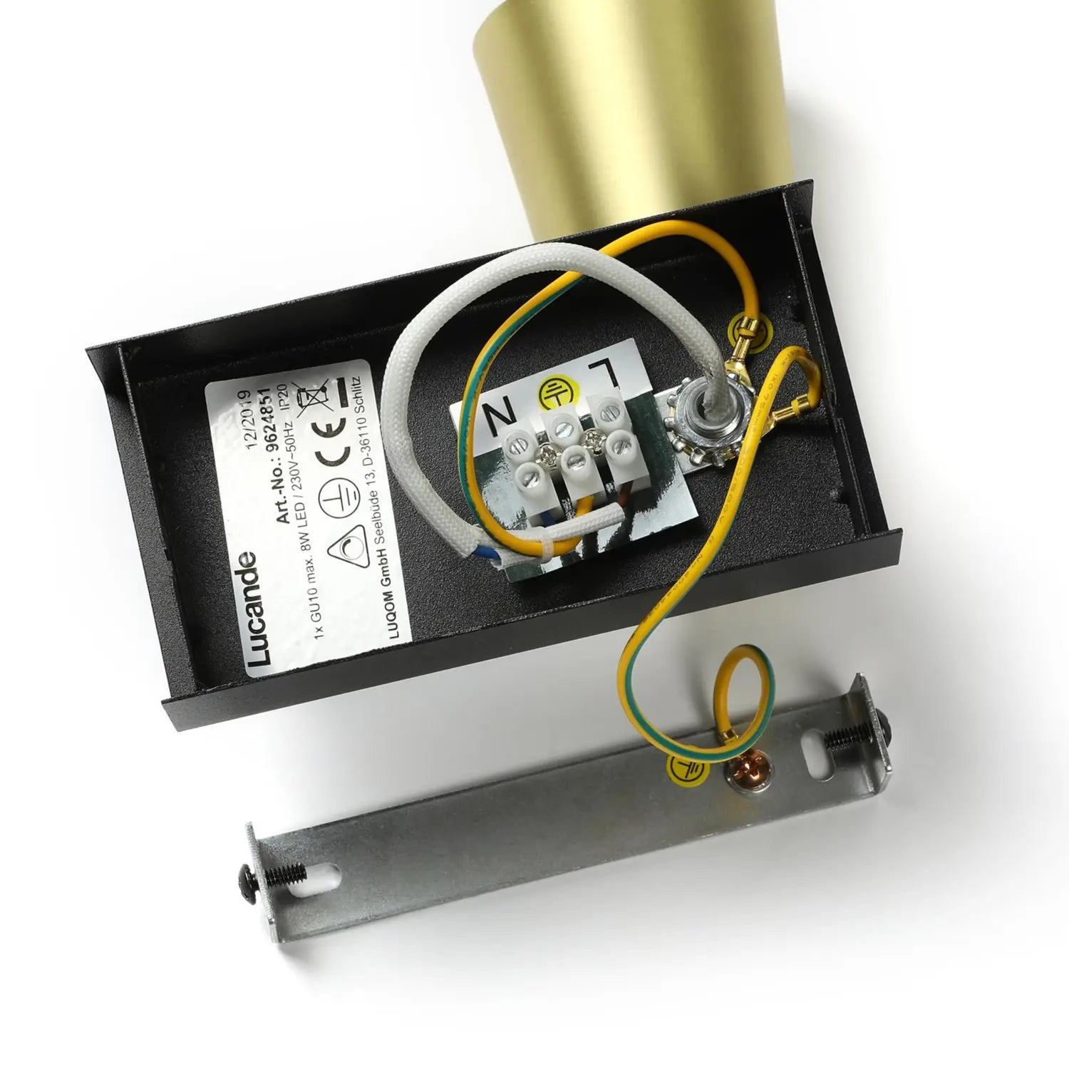 B-Ware Lucande Angelina Strahler Wandlampe Bilderleuchte Wandleuchte Gu10 Messing Go741 - 4251096569797