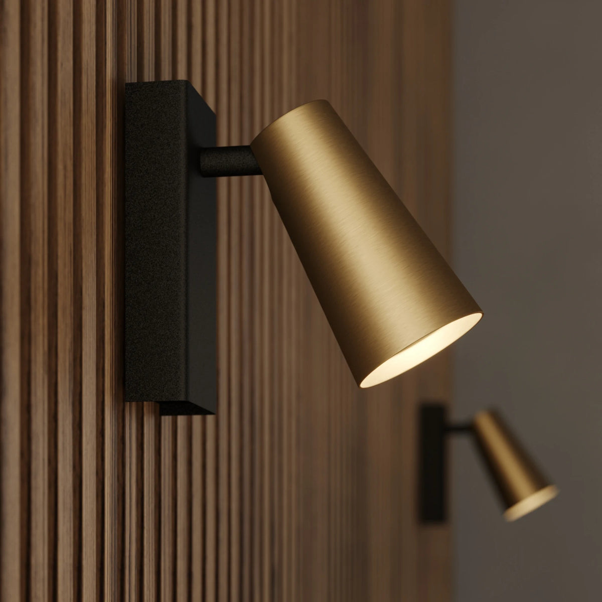 Lucande Strahler Wandleuchte Angelina Wandlampe messing gold Metall GU10 - 9624851
