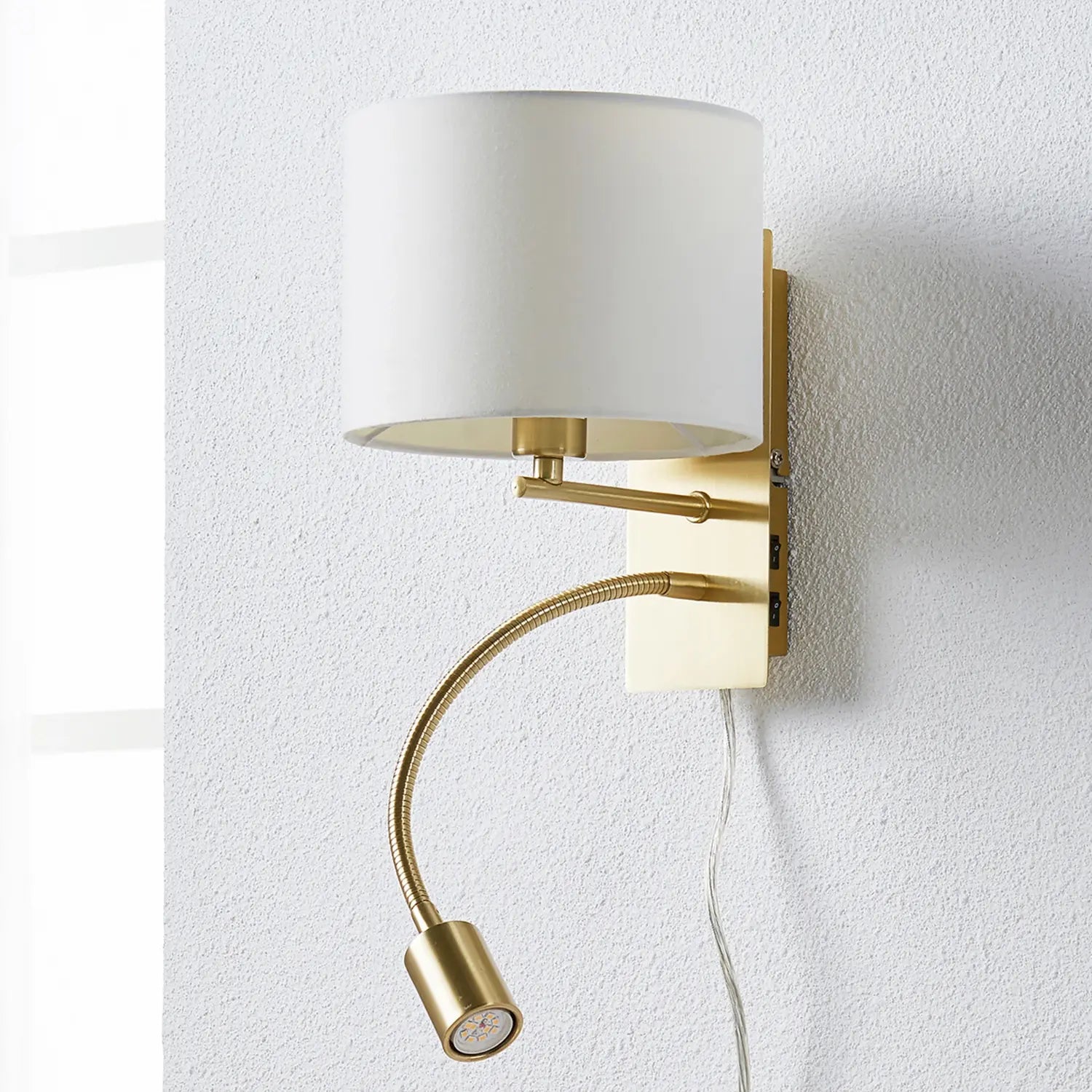 B-Ware Lucande Stoff Wandleuchte Taron Leselicht Leselampe Wandleuchte Lampe Leuchte - 9620923