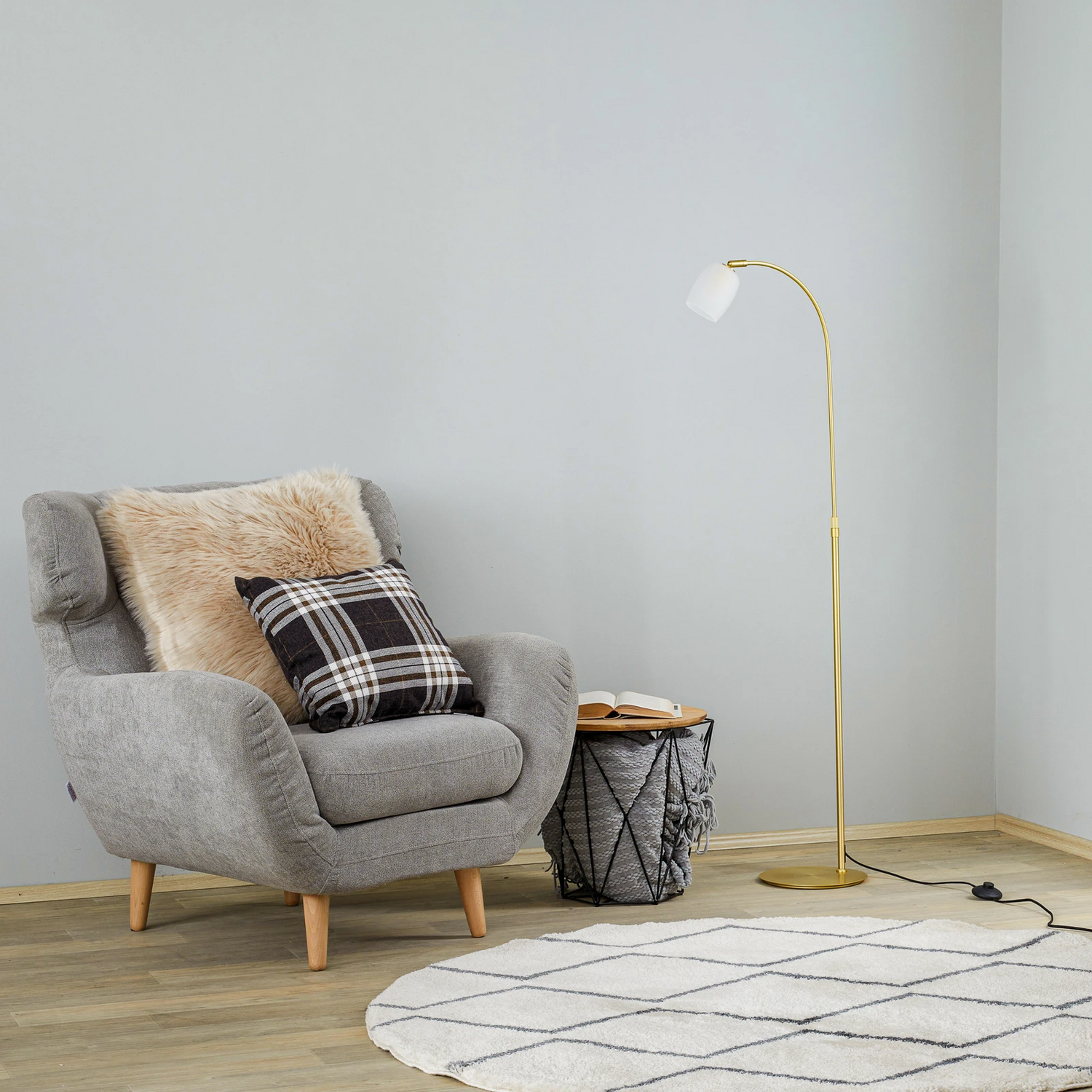 B-Ware Lucande Taylan Stehleuchte Stehlampe Standleuchte Leuchte Aus Eisen Glas Schirm - 4251911756807