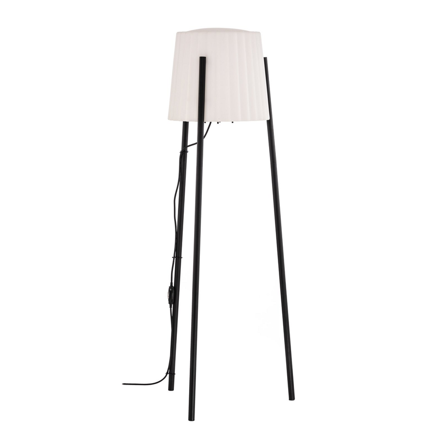 Lucande Terrassenleuchte Außenlampe Jaimy Dreibein Aluminium Weiß Schwarz 148cm B-Ware - 4251911764475