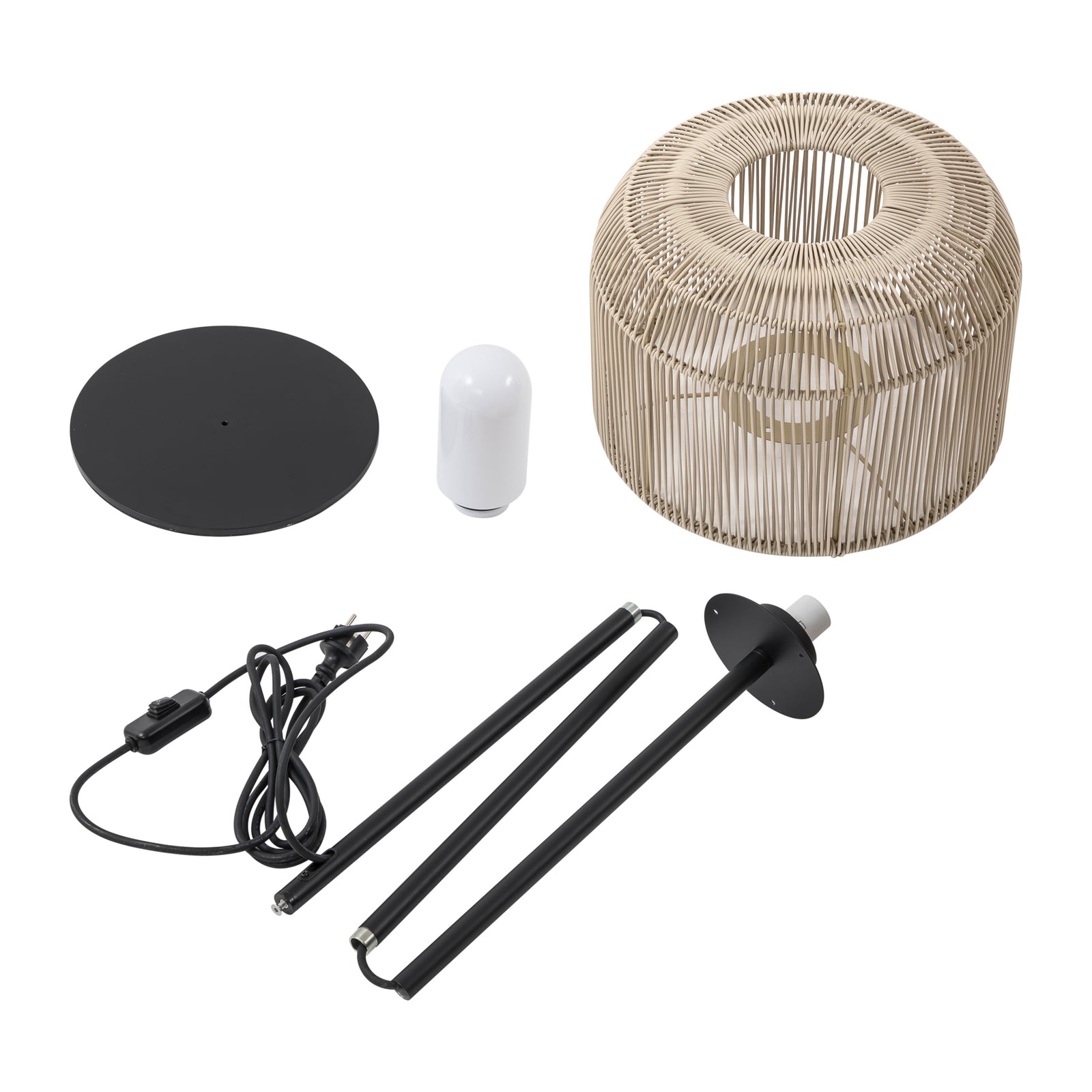 Lucande Terrassenleuchte Solvindor khaki Kunststoff IP44 Leuchte Outdoorlampe - 4251911776942