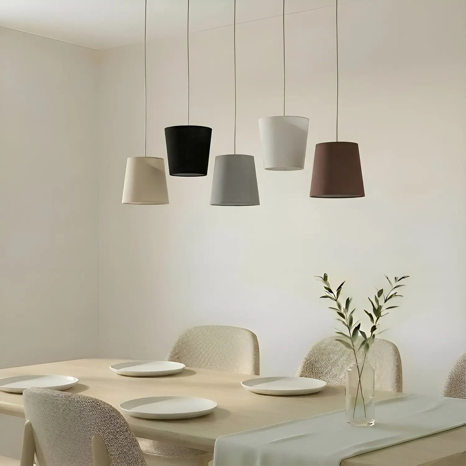 B-Ware Lucande Hängeleuchte Pendellampe Thamila Stoffschirme Multicolour 5 Flg E27 Led - 4251911746709