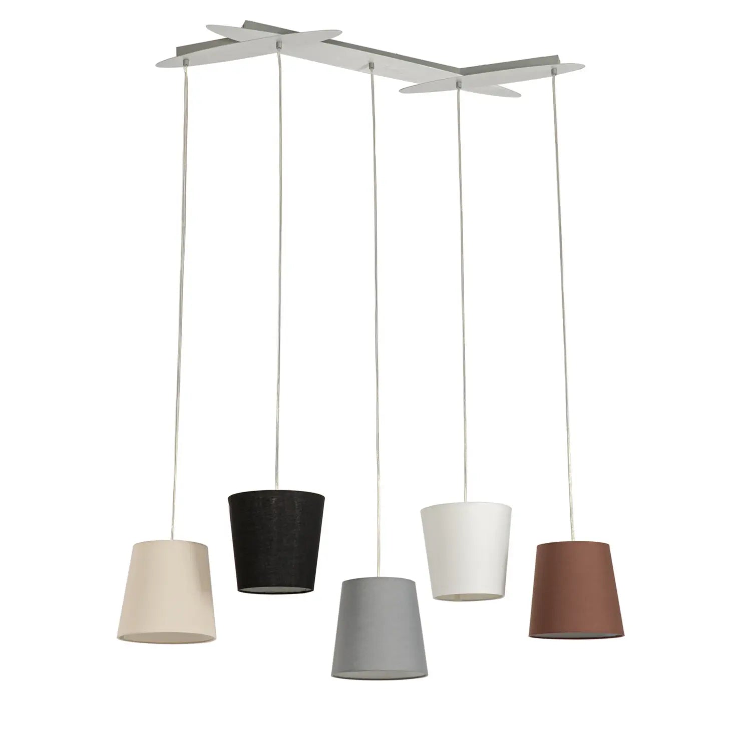 B-Ware Lucande Hängeleuchte Pendellampe Thamila Stoffschirme Multicolour 5 Flg E27 Led - 4251911746709