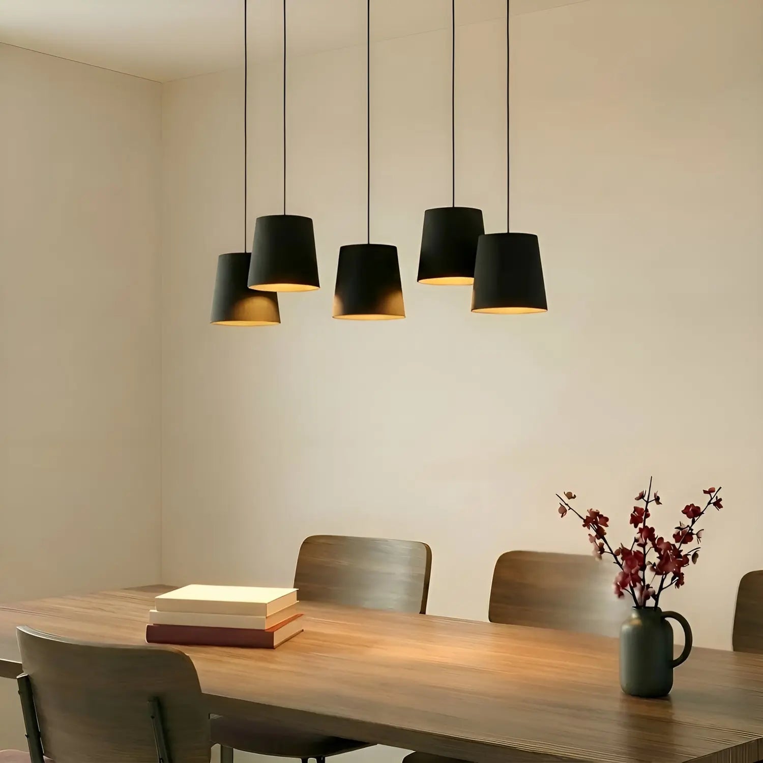 B-Ware Lucande Thamila Hängeleuchte Hängelampe Deckenlampe Leuchte Lampe Schwarz Eiche - 4251911746679