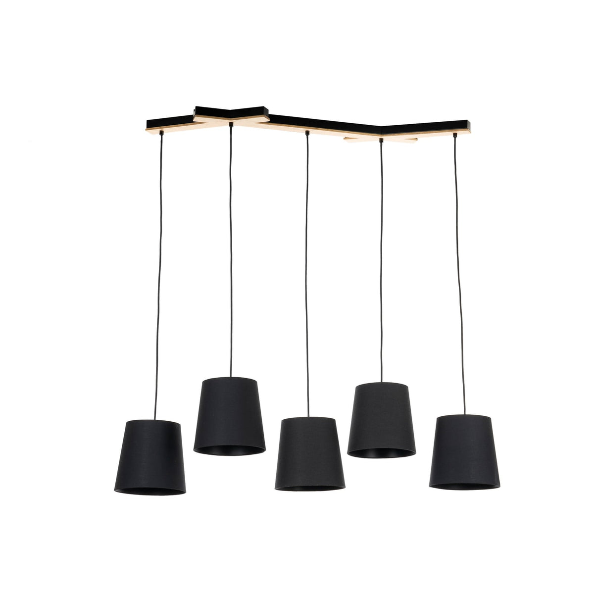 Lucande Thamila Hängeleuchte Hängelampe Deckenlampe Leuchte Lampe schwarz Eiche - 4251911746679