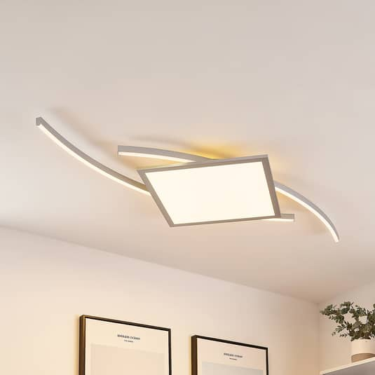 Lucande Tiaro Led Deckenlampe Deckenlampe Deckenleuchte Lampe Eckig 56,6 Cm, Cct B-Ware - 4251096597561