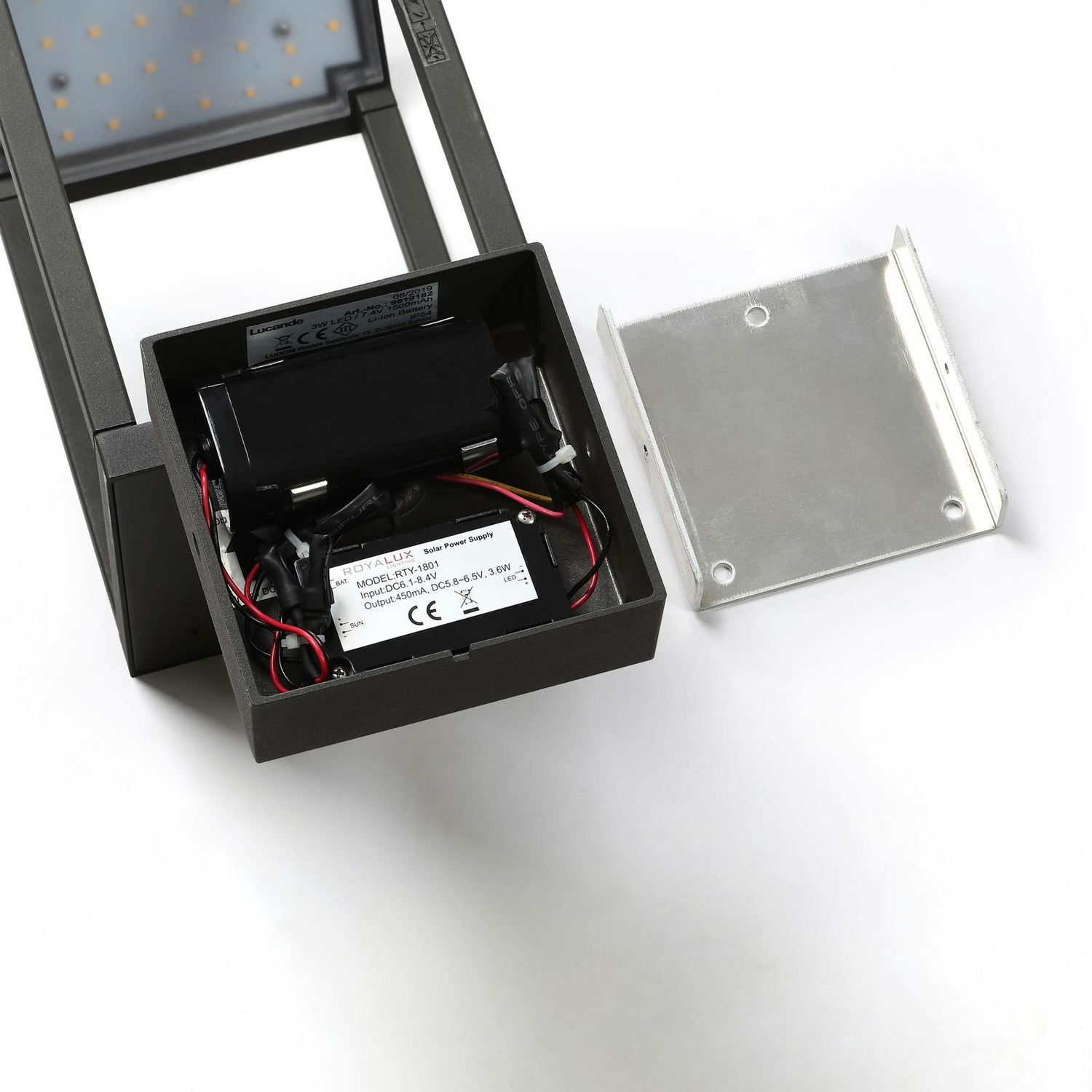 B-Ware Lucande Außenwandleuchte Wandleuchte Außenlampe Led Solar Grafitgrau Bewegungsme - 4251096564006