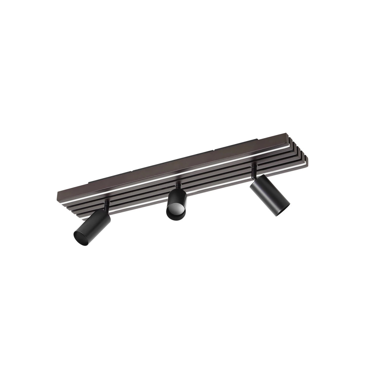 Lucande Deckenstrahler Spot LED Leuchte Holz Schwarz Eiche 3 flammig 70 cm - 4255830901331