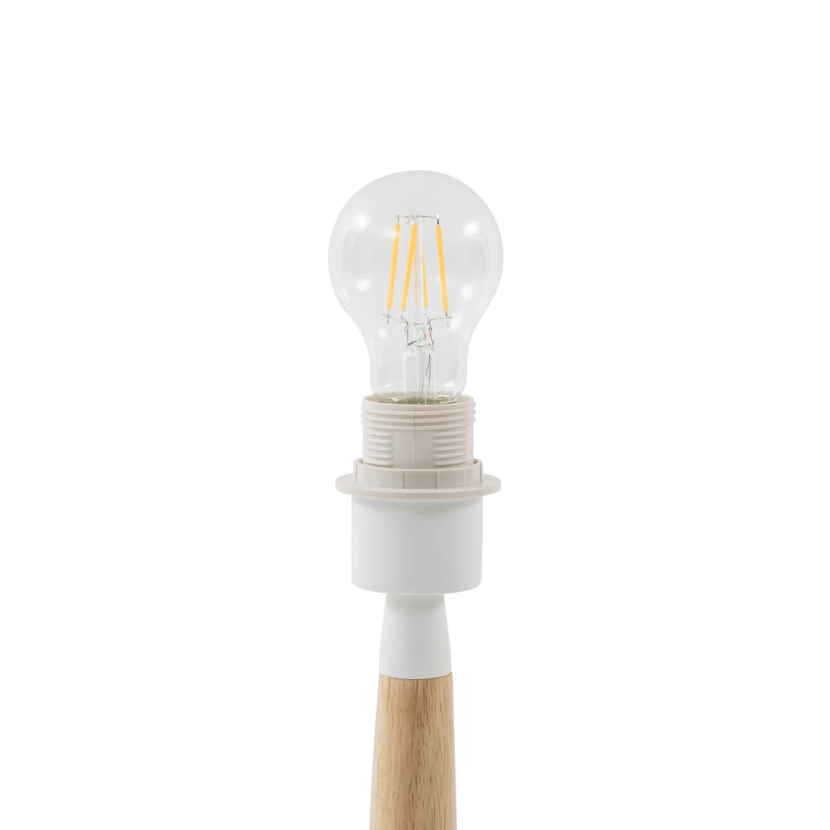 Lucande Tischleuchte Leuchte Tischlampe Lampe Ellorin weiß Holz Ø 37 cm E27 - 4251911777017