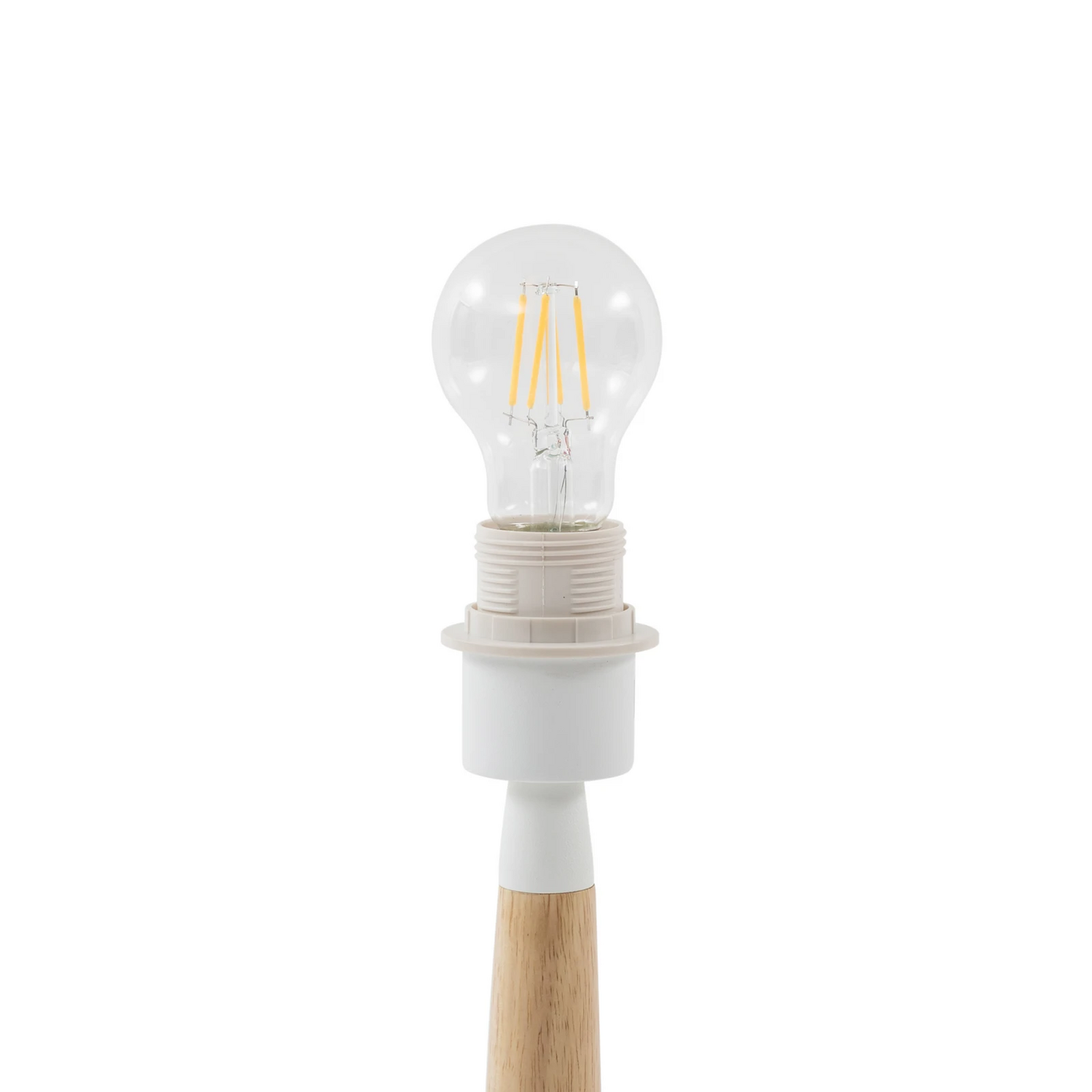 Lucande Tischleuchte Leuchte Tischlampe Lampe Ellorin Weiß Holz ø 37 Cm E27 B-Ware