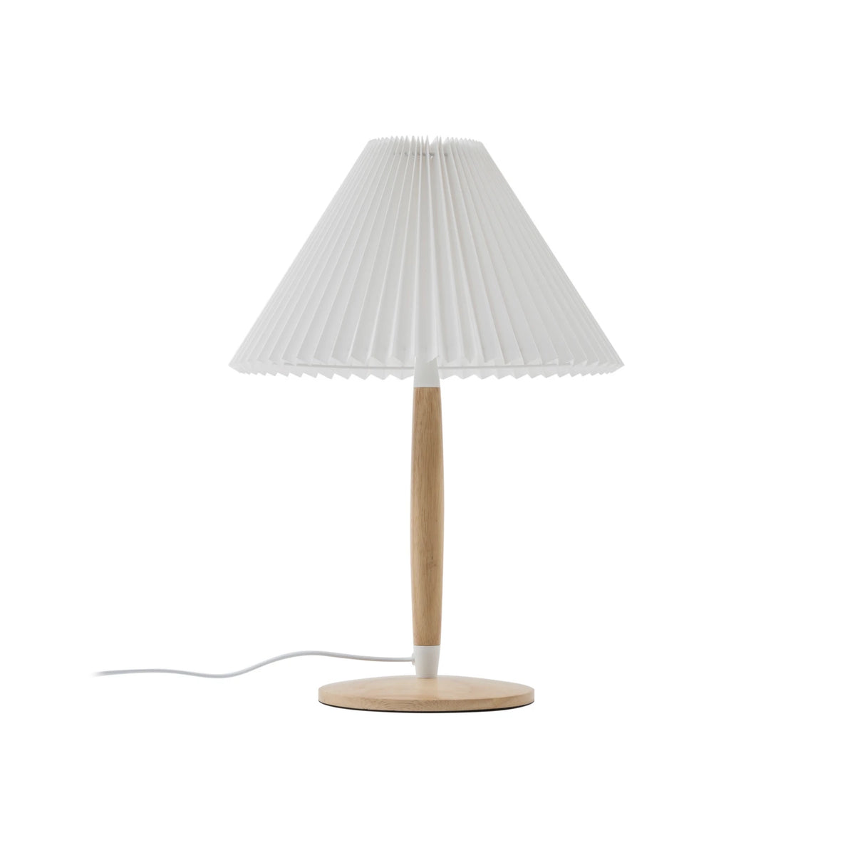 Lucande Tischleuchte Leuchte Tischlampe Lampe Ellorin weiß Holz Ø 37 cm E27 - 4251911777017