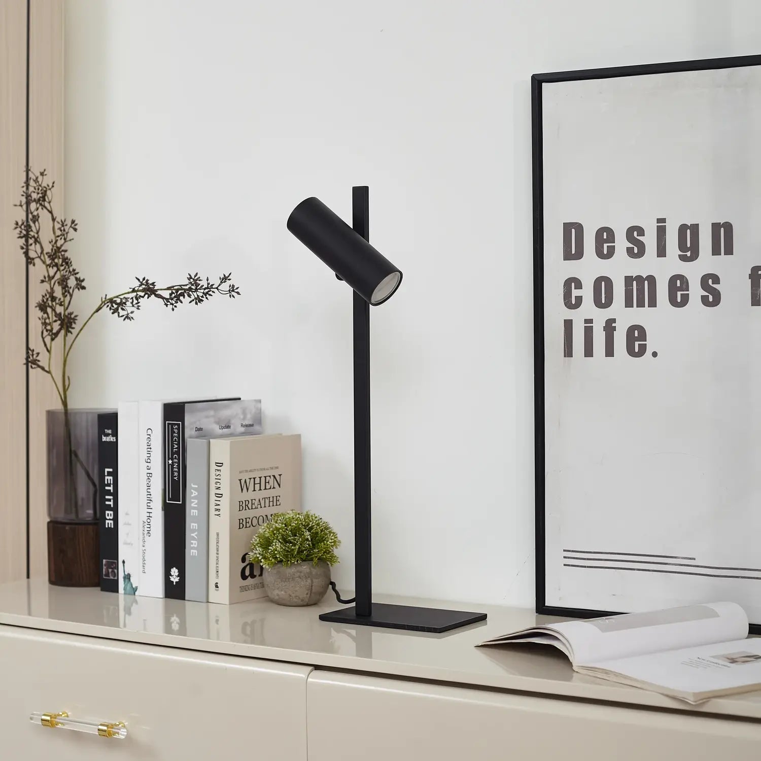 B-Ware Lucande Tischleuchte Tischlampe Lysias Schwarz Metall Schreibtischleuchte Lampe - 10025828