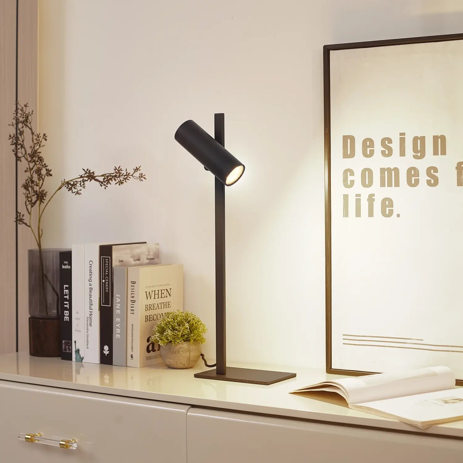 B-Ware Lucande Tischleuchte Tischlampe Lysias Schwarz Metall Schreibtischleuchte Lampe - 10025828