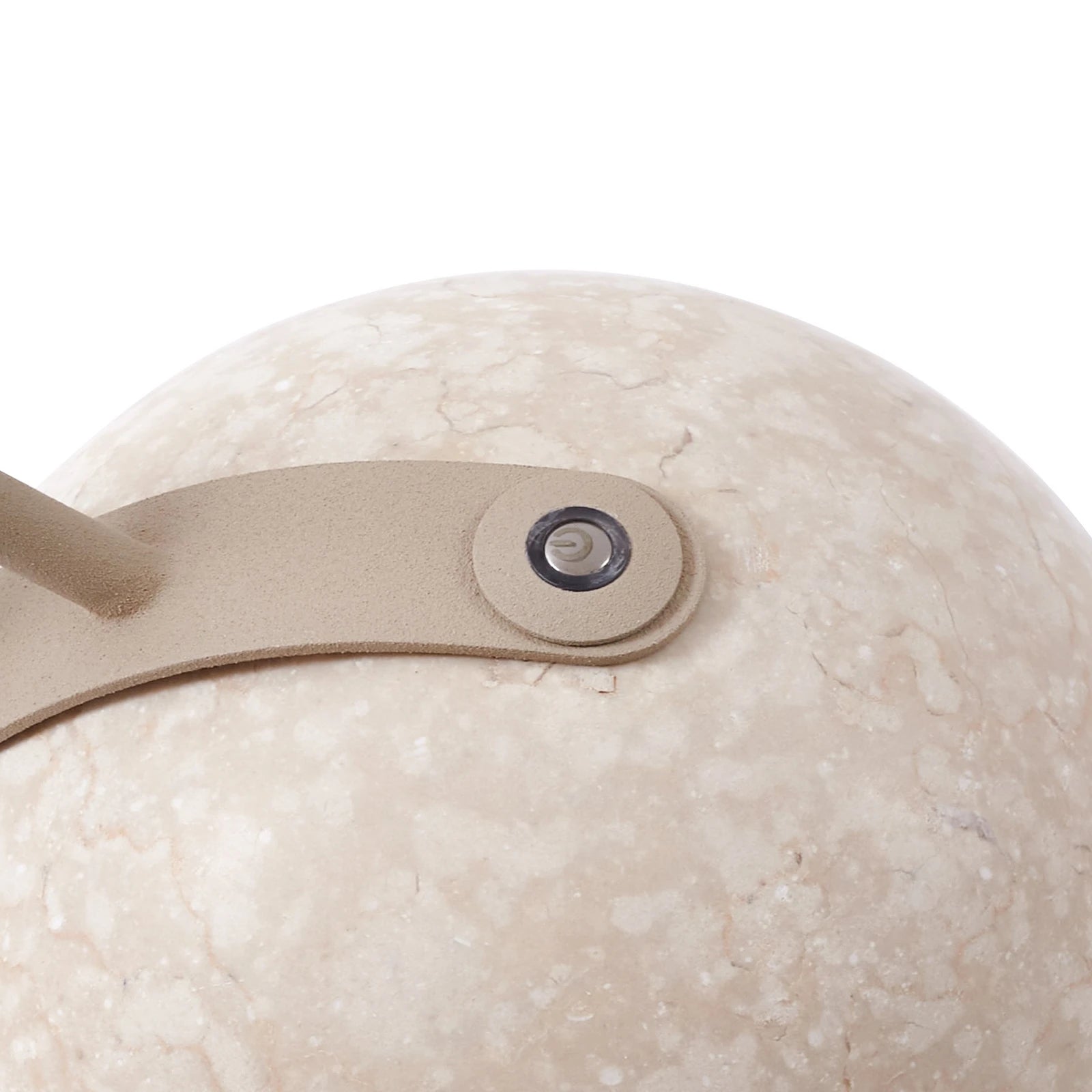 Lucande Tischleuchte Tischlampe Rivera Eisen Marmor Beige Esszimmer Wohnzimmer - 4255830900686