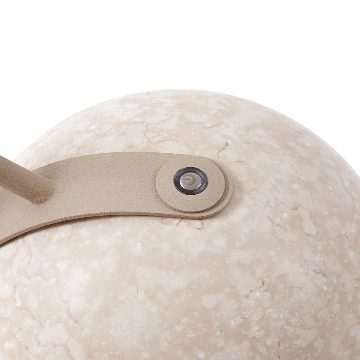 Lucande Tischleuchte Tischlampe Rivera Eisen Marmor Beige Esszimmer Wohnzimmer - 4255830900686