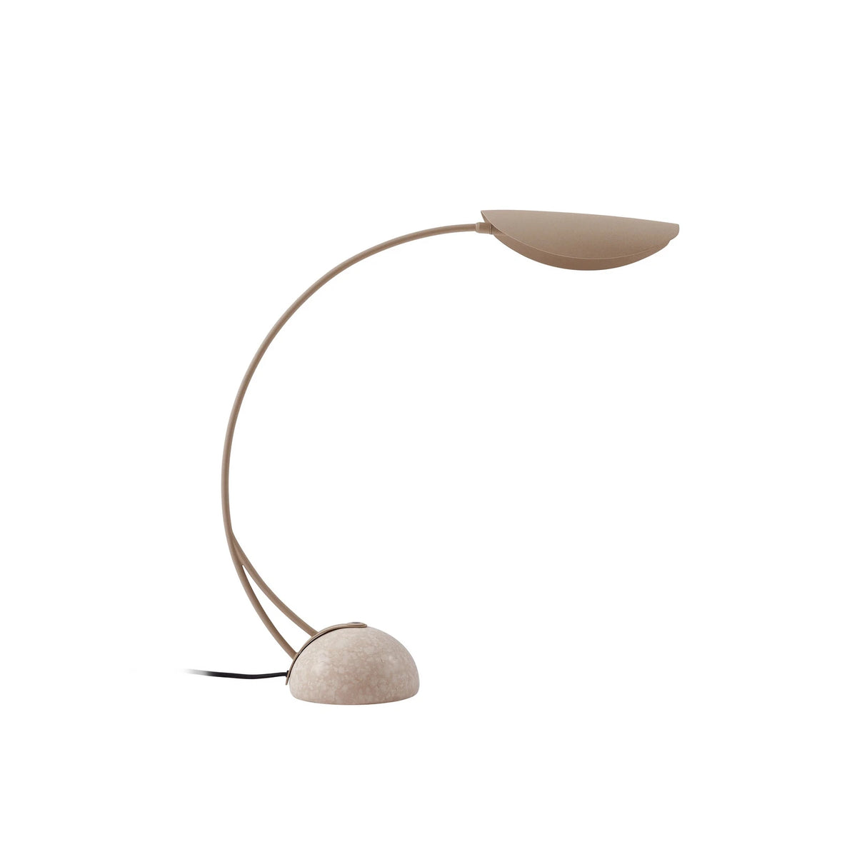 Lucande Tischleuchte Tischlampe Rivera Eisen Marmor Beige Esszimmer Wohnzimmer - 4255830900686