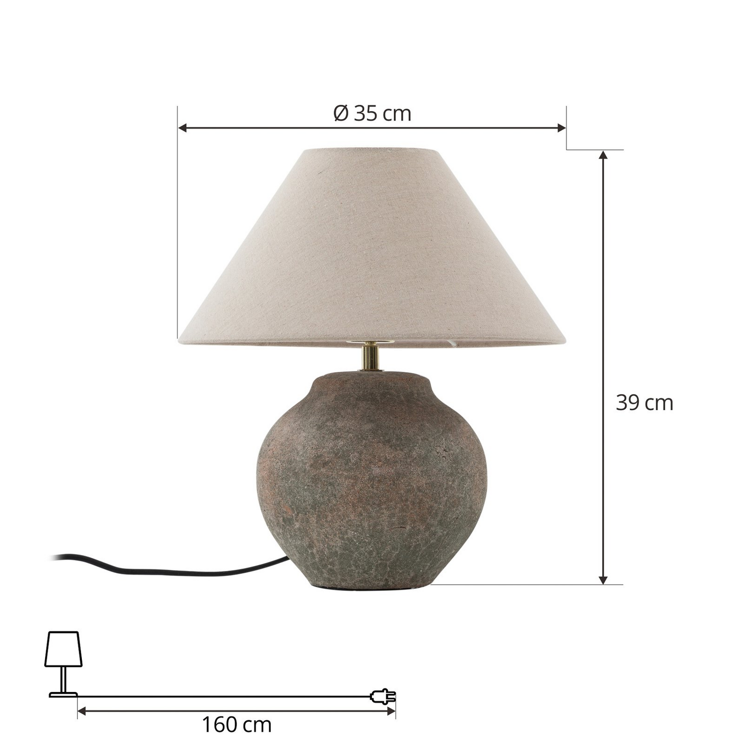 Lucande Thalorin Tischleuchte Tischlampe Leuchte Lampe Tischlicht Dekoleuchte B-Ware - 4251911776867