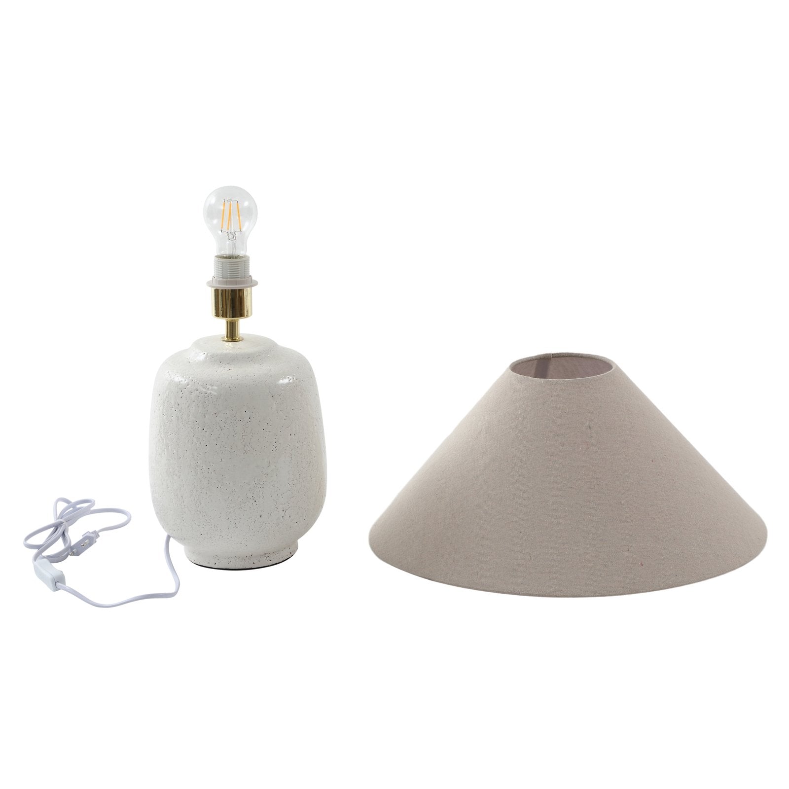 Lucande Tischleuchte Thalorin Höhe 47 cm Keramik Tischlampe Lampe Leselampe E27 - 4251911776881