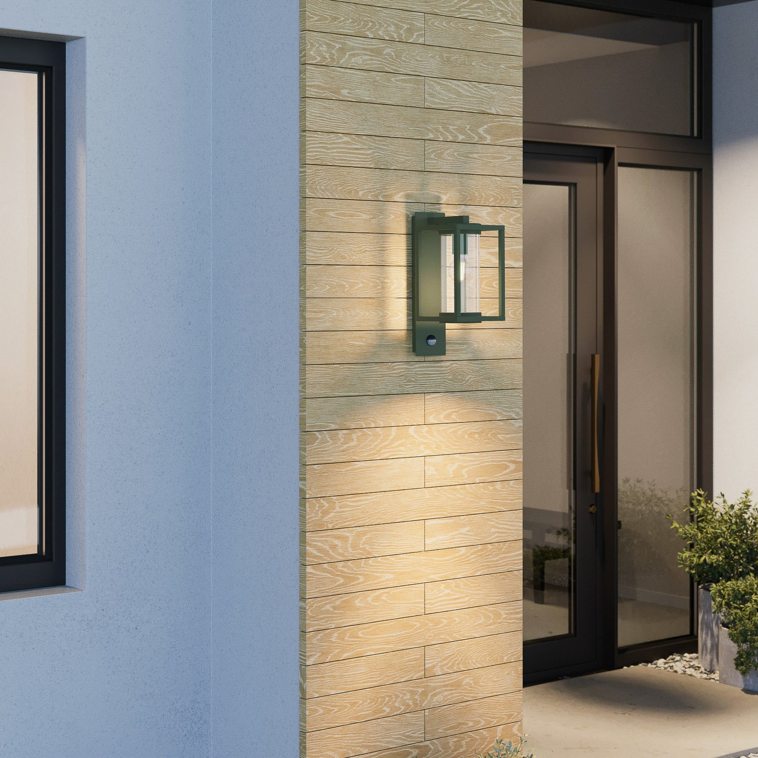 B-Ware Lucande Ferda Sensor Außen Wandleuchte Wandleuchte Wandlampe Lampen Grafitgrau402
