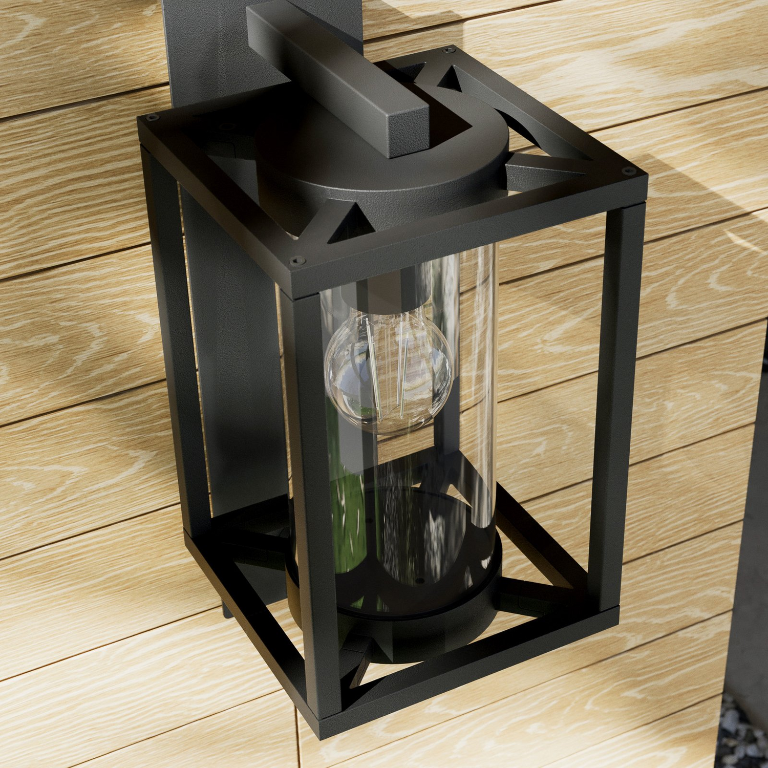 B-Ware Lucande Ferda Sensor Außen Wandleuchte Wandleuchte Wandlampe Lampen Grafitgrau402