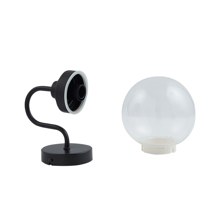 Lucande Wandleuchte Lampe Badbeleuchtung Badolo Schwarz Glas 25 Cm Ip44 Leuchte B-Ware - 4251911778014