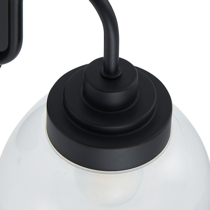 Lucande Wandleuchte Lampe Badbeleuchtung Badolo Schwarz Glas 25 Cm Ip44 Leuchte B-Ware - 4251911778014